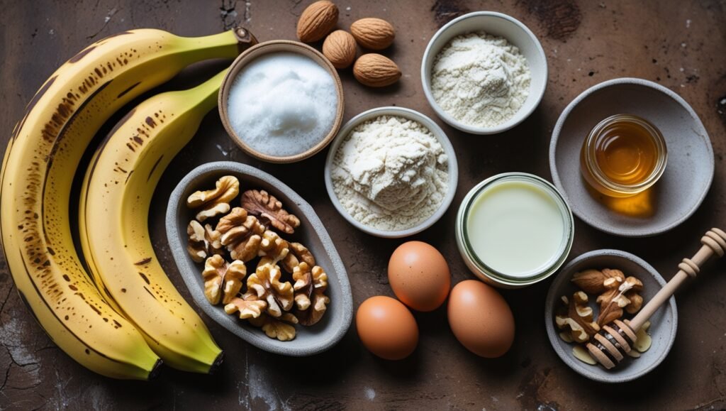 Ingredientes naturais para fazer um boloo sausavel